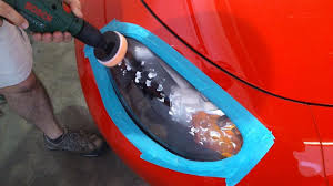 Pulido de faros con laca